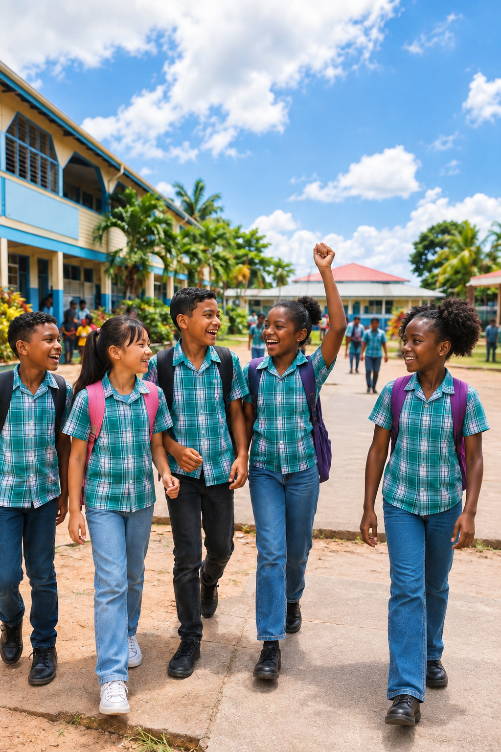 schoolkinderen suriname